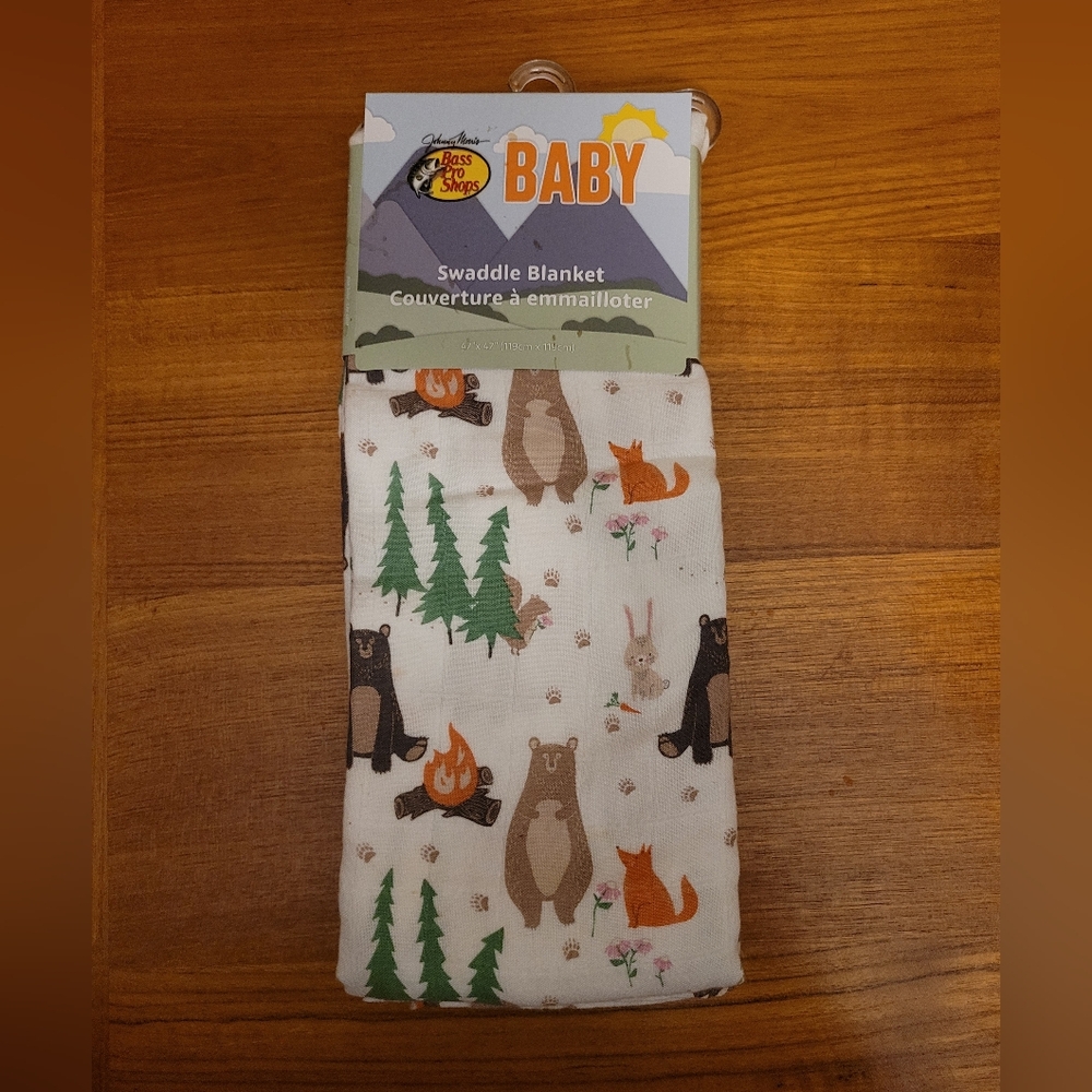 Bass Pro Shops Baby Swaddle Blanket Campfire Wildlife